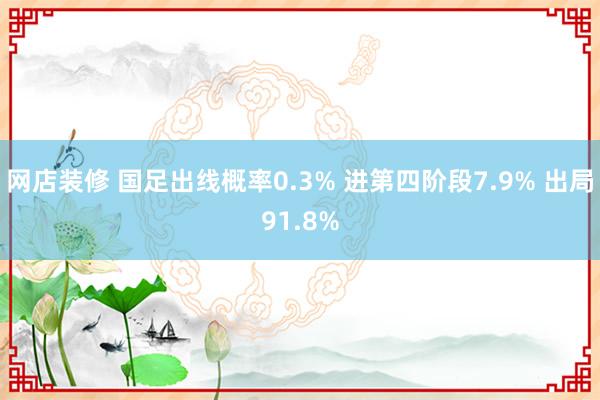 网店装修 国足出线概率0.3% 进第四阶段7.9% 出局91.8%